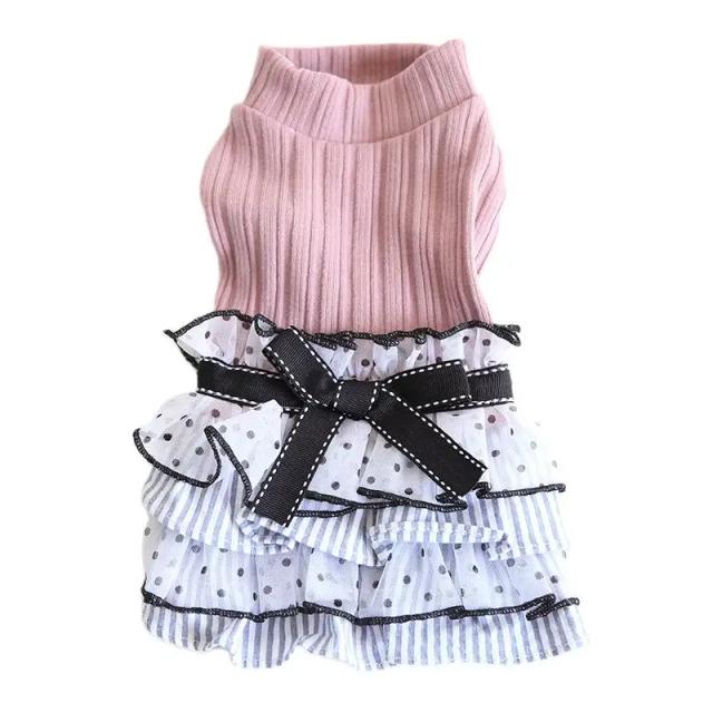 Camisas Polka Dot para Cães e Gatos - Roupas de Primavera/Verão em 3 Cores Elegantes