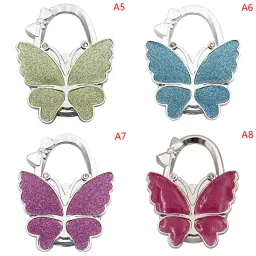 Gancho dobrável de bolsa borboleta para mulheres, cabide de mesa portátil, suporte de bolsa, decoração do organizador, 1pc - Image 6