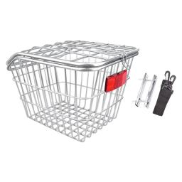 Cesta traseira com alça, cesta de bicicletas com tampa - Image 1