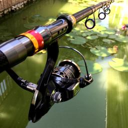Telescópica Spinning Vara De Pesca, Reel Set, Alimentador Mar Pólo Combo, Carbono Curto Viagem Pólo, Longo Casting Rods, 1.8-3.6m - Image 5