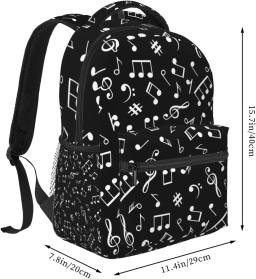 Piano Music Note Mochila para Homens e Mulheres, Mochilas de Computador, Viagem, Caminhada, Camping, Mochila, Mochila, Moda - Image 2