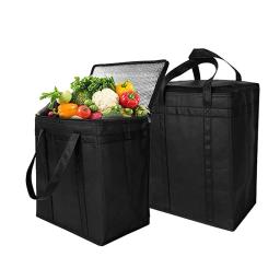 Mochila térmica à prova dwaterproof água engrossado saco térmico dobrável grande saco isolado piquenique ao ar livre refrigerador mochila saco de geladeira - Image 2