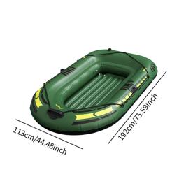 Caiaque inflável para lagoas, lagos, rios, verão ao ar livre, jangada inflável para 2 pessoas com suportes de remo para pesca à deriva - Image 6