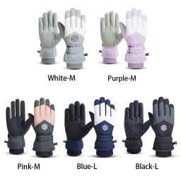 Luvas impermeáveis unisex do velo, luvas do esqui, snowboard, esqui, couro do plutônio, antiderrapante, tela de toque, morno, motocicleta, ciclismo, neve, inverno - Image 3