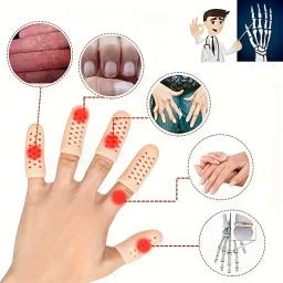 Protetor de dedo com furos, Anti Wear Protective Gear, Silicone Toe Protection Cover, respirável, macio, 10pcs - Image 1