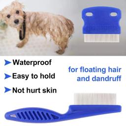 Aço inoxidável Flea Tick Comb para Pet, Comfort Pente de cabelo para gato e cachorro, Home Pet Care, 6pcs - Image 2