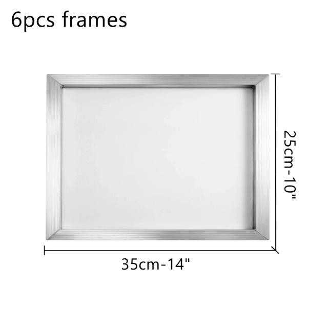 Contagem de Malha para Serigrafia com Quadro de Alumínio e Malha de Seda Poliéster Pré-Easticada Amarela 120, 300, 350 e 420