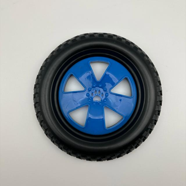 Brinquedo de Borracha para Cães: Pneu Frisbee Resistente e Limpa Dentes, Ideal para Alívio do Tédio ao Ar Livre