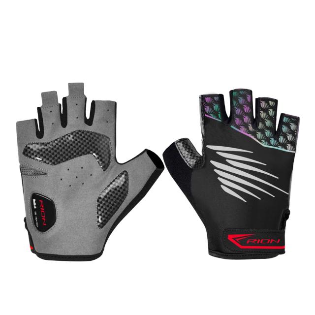 Luva de Ciclismo RION Gel Anti-Choque Masculina para Verão - Luvas Metade do Dedo para Ginásio, Fitness, MTB e Motocicleta