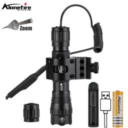 Lanterna tática com zoom de 12w, poderosa, para viagem ao ar livre, caça, acampamento, pesca, caminhadas, interruptor remoto, luz de alta potência - Image 1