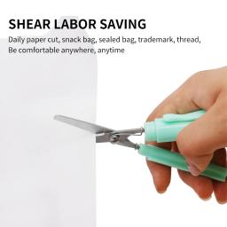 Tesoura de forma de caneta portátil, tesoura dobrável segura criativa, ferramenta de arte multifunções DIY, material escolar e de escritório - Image 2