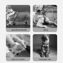 Sapatas descartáveis dustproof impermeáveis espessadas dos gatos do animal de estimação das botas do cão da proteção da pata para o filhote de cachorro - Image 5