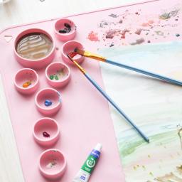Esteira de pintura de silicone para crianças, antiaderente artesanato, tinta mistura aquarela, ferramenta de estampagem, mídia aquática, 40x60cm - Image 2