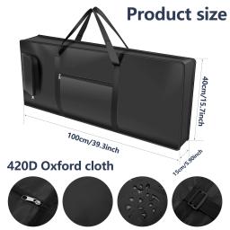 Caso acolchoado do teclado com alça e alça ajustável, 61 teclas, caso de piano elétrico portátil com bolsos - Image 6