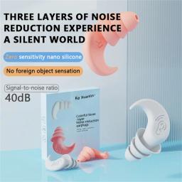 Anti Noise Silicone Tampões, Protetor de Orelha Natação Impermeável, Soft Comfort Natureza, Apto para Dormir, Mergulho, Surf - Image 2