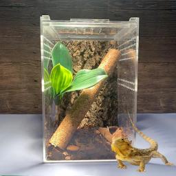 Caixa de reprodução de répteis acrílico aranha lagarto anfíbio caixa de reprodução transparente à prova de vazamento habitat de animais de estimação arboreal lobo aranha cerca - Image 4