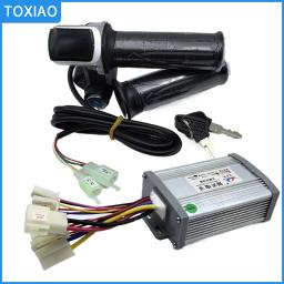Bicicleta escovado controlador acelerador Grip Kit, E-Bike Retrofit Set, Scooter elétrico, 48V, 350W, 500W, 800W, 1000W - Image 1