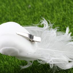 Aves brancas da espuma para a decoração, pena artificial, mini pássaros do ofício, ornamentos DIY - Image 2