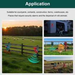 Sensor de movimento solar repelente de animais indução infravermelha anti-selvagem javali cão unidade profissional luz de alarme à prova dwaterproof água ao ar livre - Image 3
