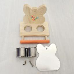 Espelho com copos alimentadores e tigela para papagaios, brinquedo interativo de pássaros de madeira, quebra-cabeça, gaiola, brinquedos papagaio, acessórios - Image 4