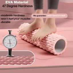 Eva gota de água espuma eixo relaxamento muscular mace massagem vara oco yoga pós massagem rolo 3d ponto massagem exercício rolo - Image 5