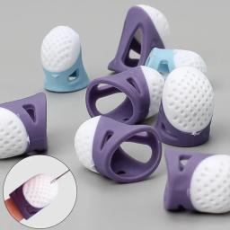 Dedales de costura de silicone pontas de dedo antiderrapante capa de dedo oco protetor manga diy mão ponto cruz ferramentas de costura - Image 2
