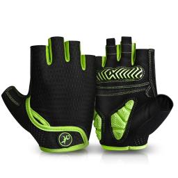 MOREOK-Luvas Unisex Fingerless Lycra Sports, Luvas MTB Road Bicycle, 5mm Gel Pad, Luvas de ciclismo antiderrapantes ao ar livre, homens e mulheres - Image 1