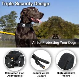 Coleira AirTag com Alça para Cães, Coleira Tática para Cães de Médio e Grande Porte, Coleira Militar com Fivela de Metal para Cães Grandes - Image 5