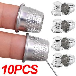 Dedal de dedo de metal capa protetora agulhas de costura dedais para diy artesanato bordado mão ferramentas de costura acessórios - Image 1