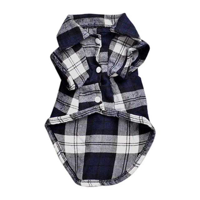Camisa Xadrez Estilosa para Cães Pequenos e Gatos - Colete Fofo para Primavera e Verão
