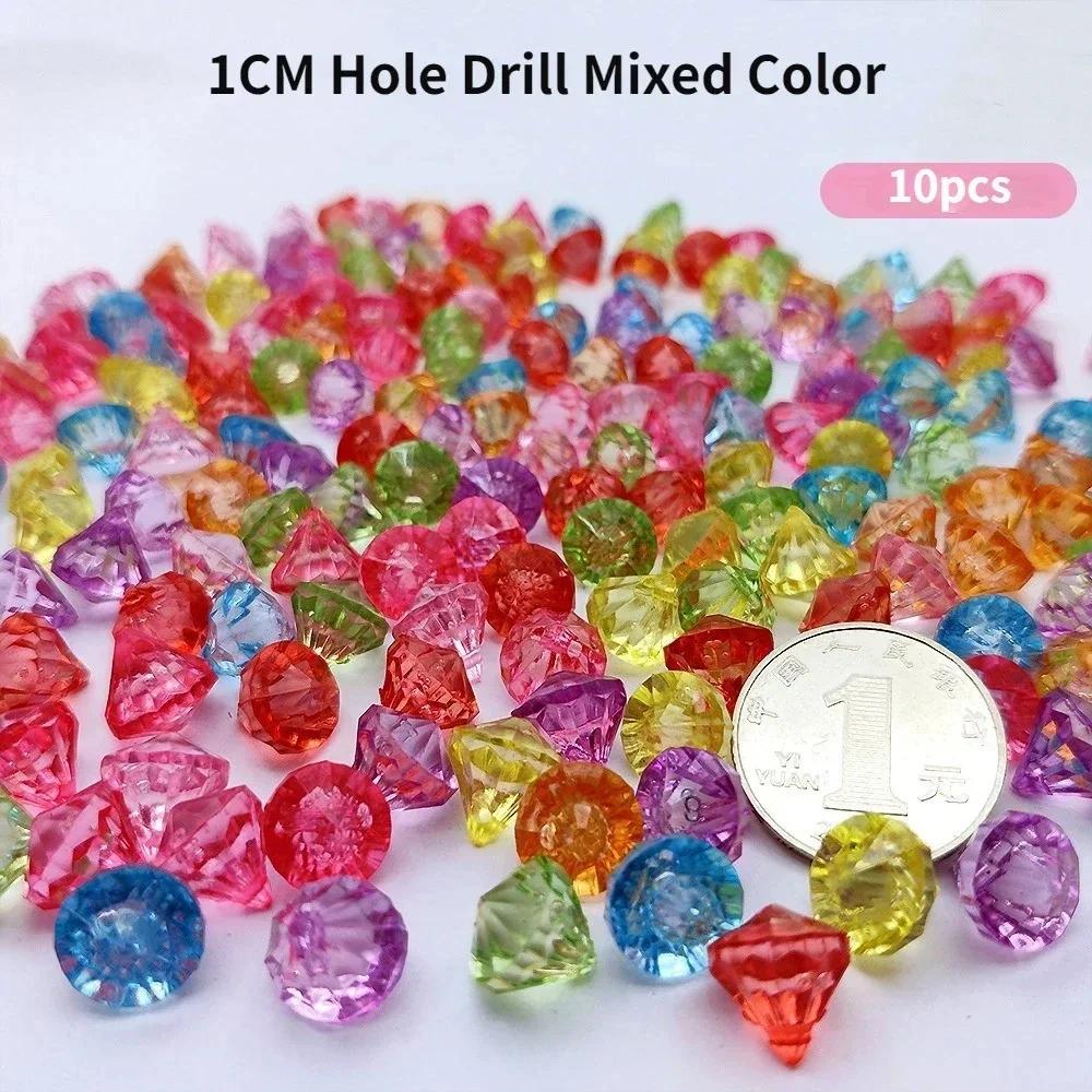 Falso diamante cristal gem brinquedo, pirata tesouro baú, acrílico Paperweight, DIY artesanato de arte, presente decorativo, 10pcs - Image 1