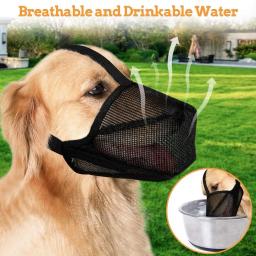 Ajustável anti-latido pet boca focinho, máscara de malha para cães, focinhos respiráveis para cães, alças de nylon, acessórios para cães - Image 1