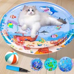 Tapete de jogo com água para animais de estimação, esteira de resfriamento enchida de água, almofada de gelo enchida de água, cama espessa para gatos e cães - Image 2