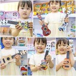 Simulação Mini Guitarra para Crianças, Ukulele, Instrumentos Musicais, Brinquedo Iniciante, Educação Infantil, Presente para Crianças, 4 Cordas - Image 2