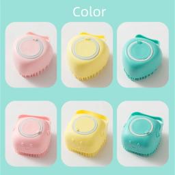 Pet Shampoo Massager Brush, Cat Massage Comb, Grooming Scrubber, Shower Brush para banho de cabelo curto, Soft Silicone Brushes - Image 4