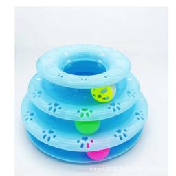Tripla camada Spin roda brinquedo para gatinhos, quatro camadas, interativo Pet fornecimentos, cabeça, atacado - Image 5