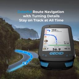 GEOID CC600 Tela Colorida ANT + GPS Bicicleta Computador Rota Navegação Velocímetro Sem Fio Suporte Powermeter Ciclismo Odômetro - Image 4