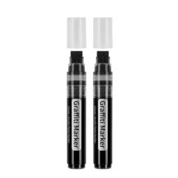 Canetas grandes de tinta acrílica para desenho, marcador prático, caligrafia DIY, sem desbotar, resistente ao desgaste, suprimentos de escrita, ponta larga, 15mm - Image 4