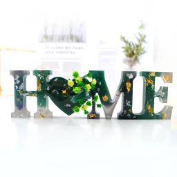 Molde De Resina De Silicone para Artesanato Artesanal DIY, Resina Epóxi Moldes, Ferramentas De Fundição, Casa Amor, Slogan, Arte, Fazer Jóias, 3pcs - Image 5