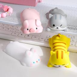Cão dos desenhos animados e Coelho Mouse Pad, Apoios De Pulso Kawaii, Almofada De Mão De Espuma Macia, Suporte Almofada, Organizadores De Mesa, Material De Escritório - Image 2
