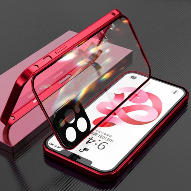 Capa Magnética Transparente 360° para iPhone 12-16 Pro Max