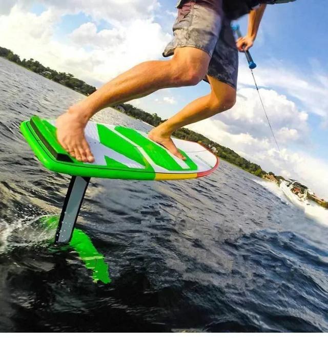 Conjunto Carbon Hydrofoil Surf F200: Prancha SUP 1850cm para Stand Up Paddle, Kitewing e Windsurf