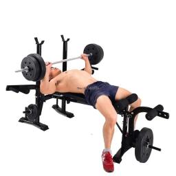 Casa multifuncional haltere treinamento equipamentos de fitness peso bancada imprensa agachamento rack barbell banco imprensa - Image 2