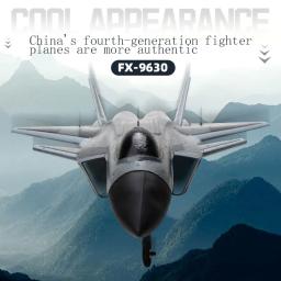 Fx9630 j20 rc avião giroscópio power lutador avião de controle remoto anti-colisão cabeça de borracha macia planador com design de culvert - Image 4