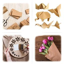 Rolo de papel Kraft marrom, adequado para envolvimento de artesanato, flores e presentes embalagem, amortecedor degradável, ambiental, 10m - Image 5
