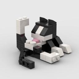 Série animal 62 pçs moc tijolos gato figires diy blocos de construção crianças educação brinquedos para crianças presente aniversário - Image 1