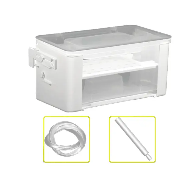 Purificador de Água ABS Fishbowl com Filtro de Cortina, Eficiente em Baixo Nível de Água, 3 em 1