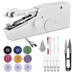 Conjunto de máquinas de costura portátil portátil Mini máquina de costura Ferramenta elétrica Stich para roupas de tecido, 26pcs - Image 1