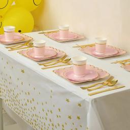 Placas De Festa Descartáveis Coloridas, Copo De Papel, Kit De Pratos, Suprimentos, Acessórios De Casamento, Happy Birthday Party, 10Pcs - Image 6