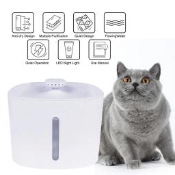 Fonte de água automática distribuidor para Pet, bebedouro inteligente, tigela do gato, cão suprimentos, USB, 3L - Image 1